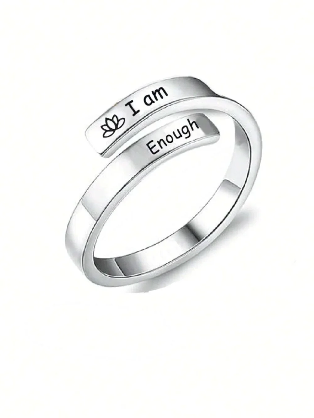 I Am Enough Ring Adjustable Hypoallergenic & Tarnish-Free Stainless steel ring